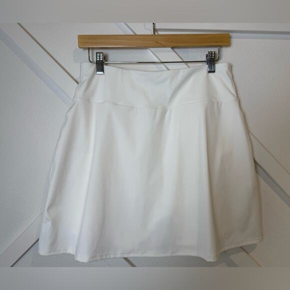 Draper James Side Slit Activewear Skirt With Built In Shorts White Size Medium - Picture 4 of 9